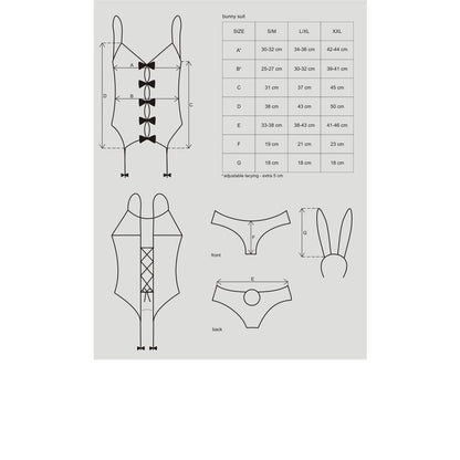 Bunny Suit 4 Pc Costume-9840-PNK-L/XL