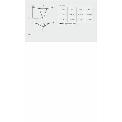 Luiza Thong Black-5187-BLK-L/XL