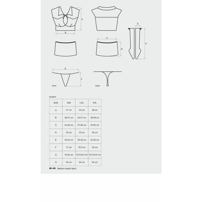 Student 4 Pc Costume-8212-L/XL