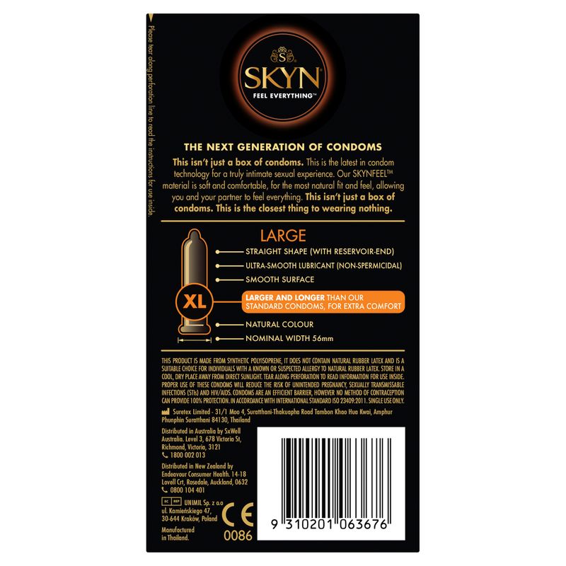 SKYN Large Condoms 10 Pc-LS260608