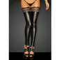 Power Wetlook Stockings With Siliconed Lace-F135-BLK-S