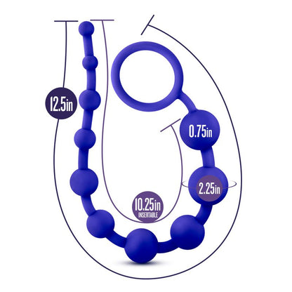 Luxe Silicone 10 Beads Indigo-BL-11002