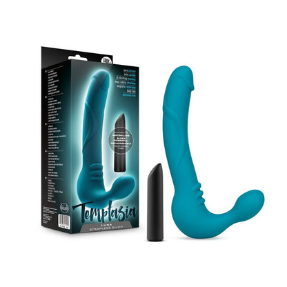 Temptasia Luna Strapless Silicone Dildo Teal-BL-81302