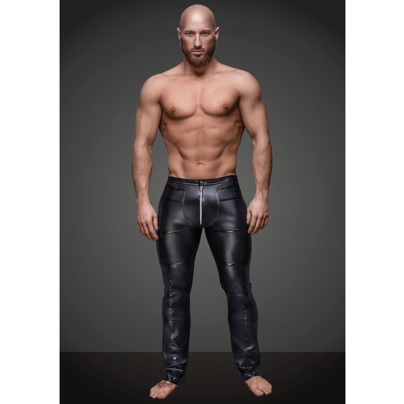 Sexy Pants With Hot Details-H021-BLK-S