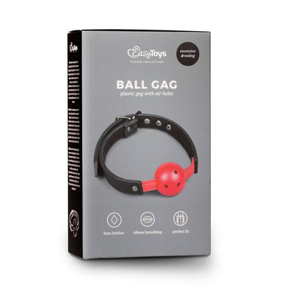 Ball Gag With PVC Ball Red-ET276RED