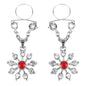 Ruby and Diamond Star Nipple Jewellery-PK-301-RED
