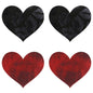 Stolen Kisses Hearts Pasties-PK-003H-RED/BLK