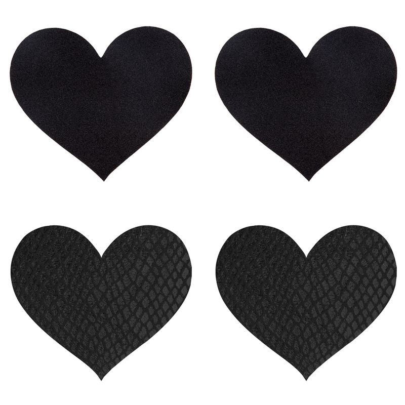 Classic Black Hearts Pasties-PK-022H-BLK
