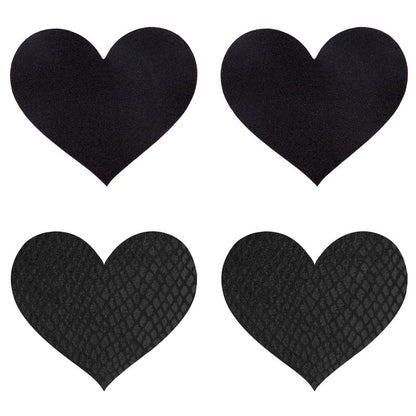 Classic Black Hearts Pasties-PK-022H-BLK