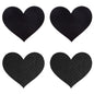Classic Black Hearts Pasties-PK-022H-BLK