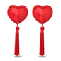 Reusable Red Heart Tassels Nipple Pasties-LV-763011-RED