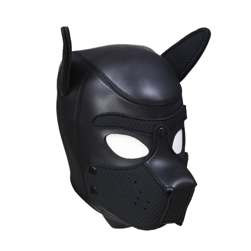 Puppy Play Mask Black-PPLAY-BLK