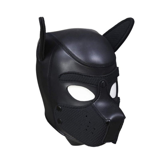 Puppy Play Mask Black-PPLAY-BLK