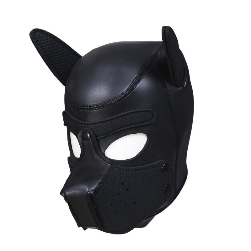 Puppy Play Mask Black-PPLAY-BLK