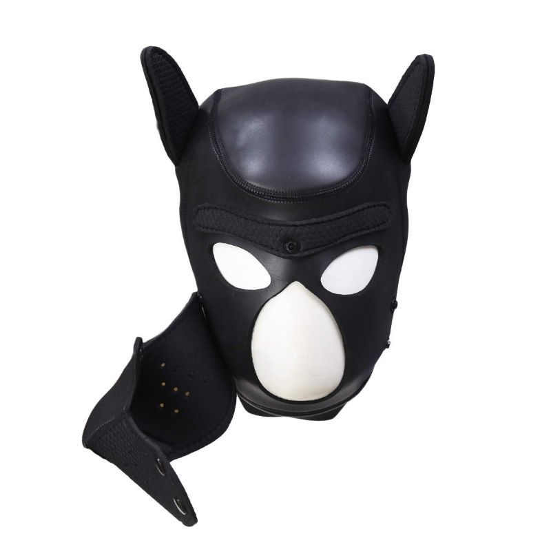 Puppy Play Mask Black-PPLAY-BLK