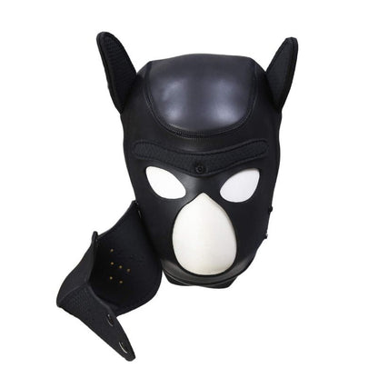 Puppy Play Mask Black-PPLAY-BLK