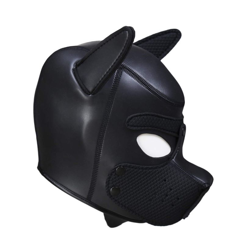 Puppy Play Mask Black-PPLAY-BLK