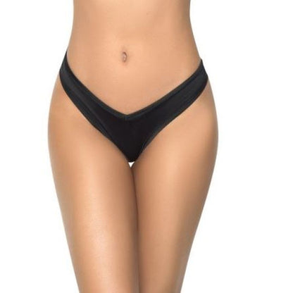 High Leg Thong Black-M1096-BLK-S/M