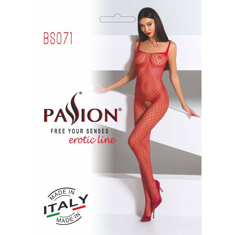 Bodystocking BS071 Red-BS071-RED-OS