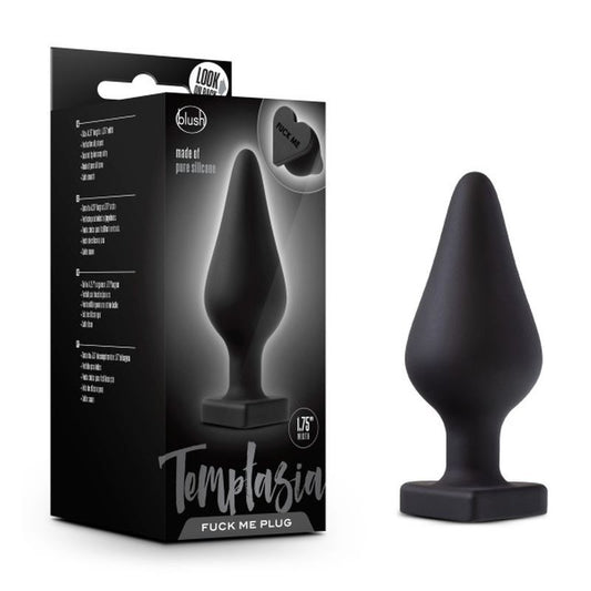 Temptasia Fuck Me Butt Plug Black-BL-95725