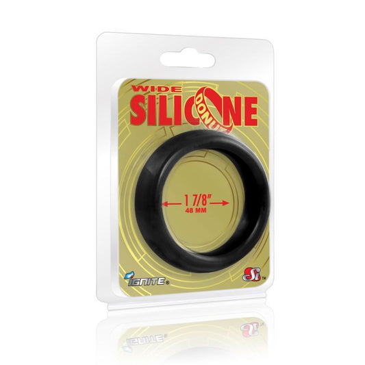 Wide Donut Black Cock Ring 48mm-SI-95129