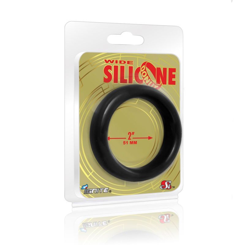 Wide Donut Black Cock Ring 51mm-SI-95128