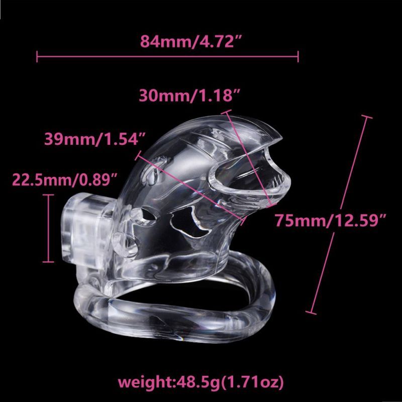 Brutus Shark Chastity Cage Clear-138993