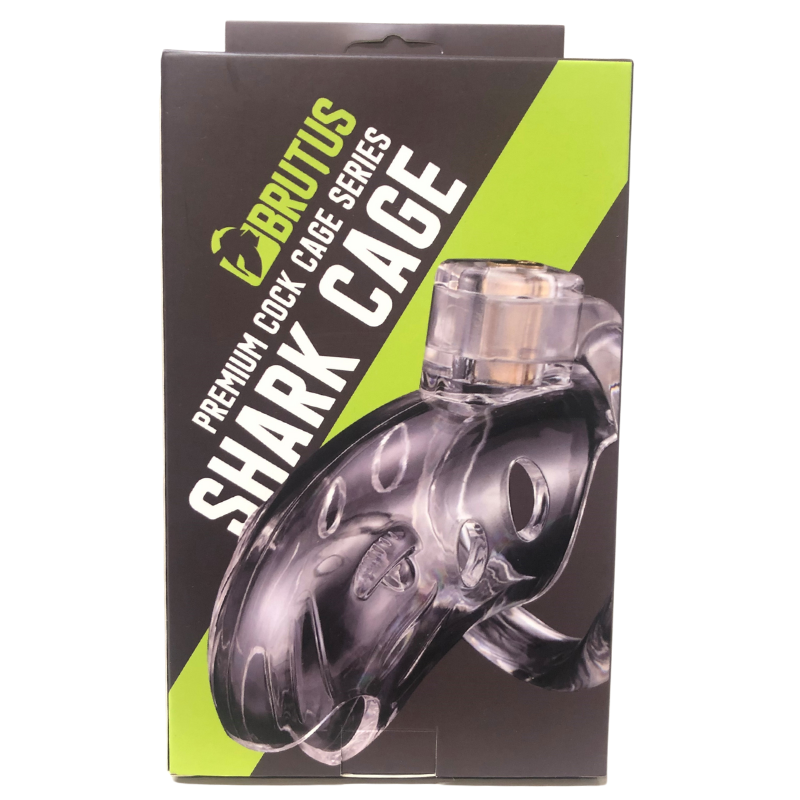 Brutus Shark Chastity Cage Clear-138993
