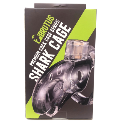 Brutus Shark Chastity Cage Clear-138993