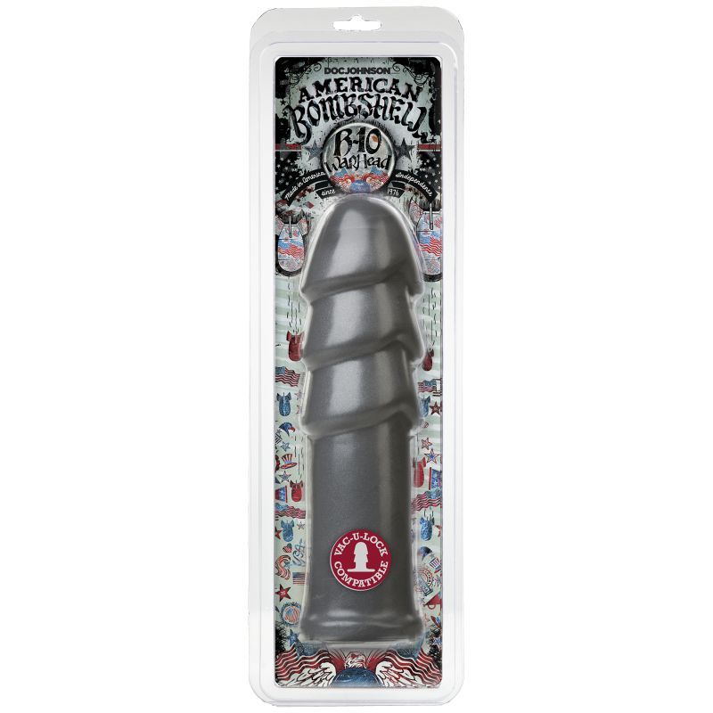 B-10 Warhead 10in Anal Dildo Gun Metal-0270-11-CD