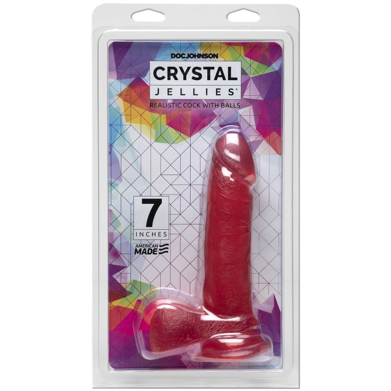 7 in Realistic Cock With Balls Pink-0288-05-CD
