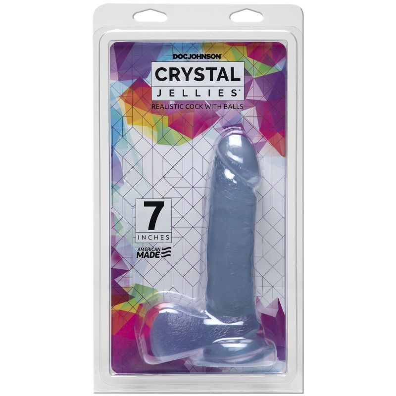 7 in Realistic Cock With Balls Clear-0288-06-CD
