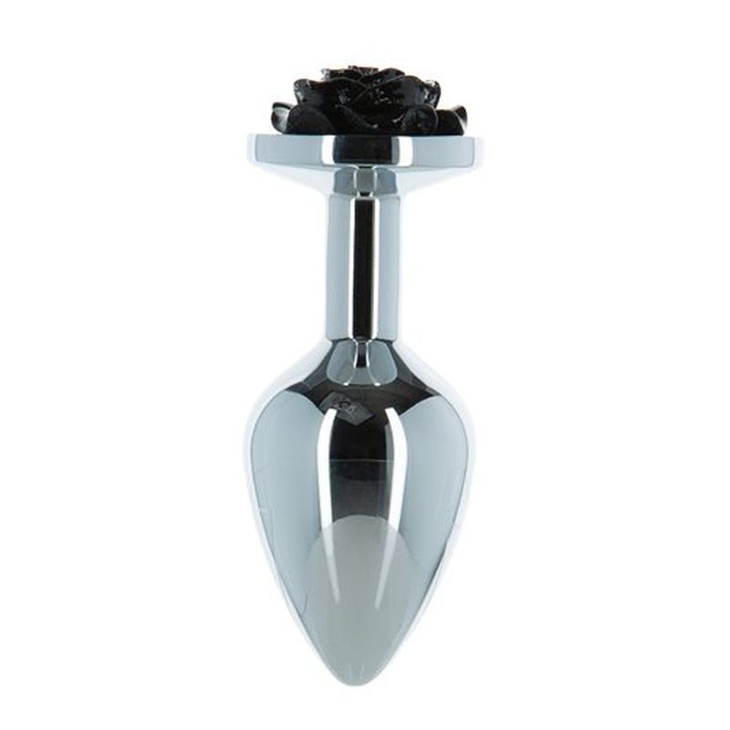 Black Rose 3in Metal Butt Plug-38211