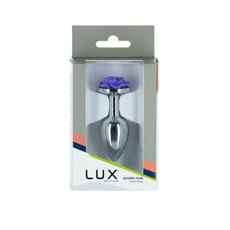 Purple Rose 3in  Metal Butt Plug-38215