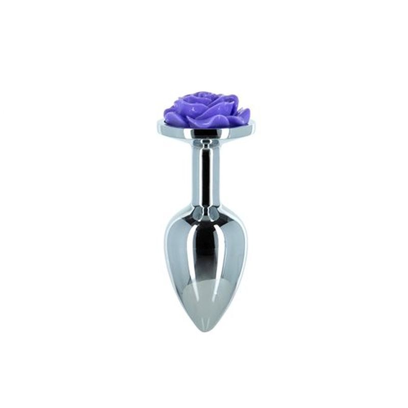 Purple Rose 3in  Metal Butt Plug-38215