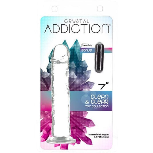 Crystal Dildo Straight 7in Clear-851-20