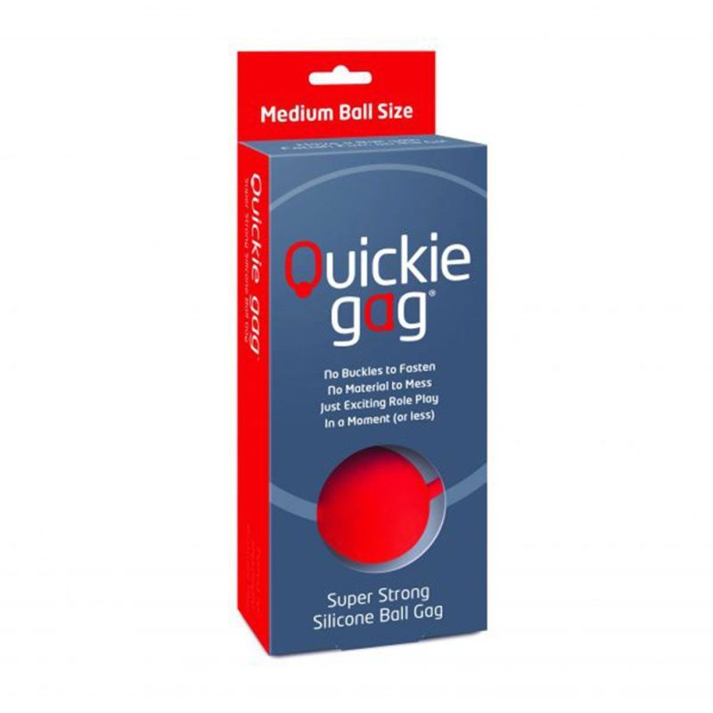 Quickie Gag Medium Ball Red-USQGBALMR