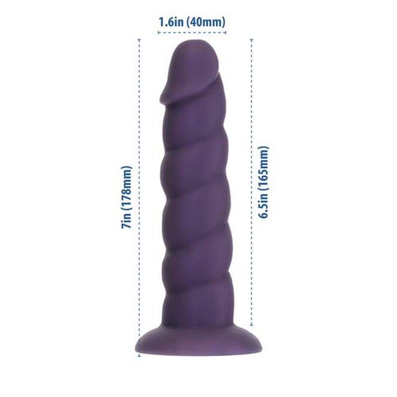 Unicorn Dildo 7in Purple-89115-PUR