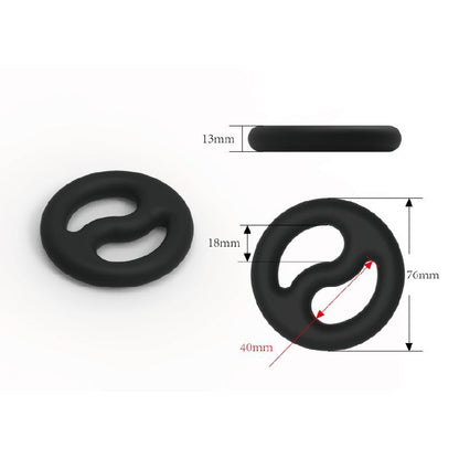 Brutus Yin Yang Silicone Cock and Ball Duo Ring-139014