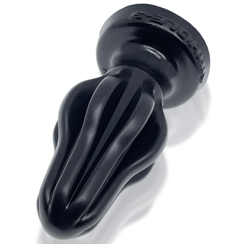 Airhole-2 Finned Buttplug Black-OX-1925-BLK-M