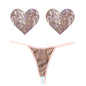 Bubbly Feels Nude Sequin Pantie and Heart Pastie Set-GST-PEA-NKH