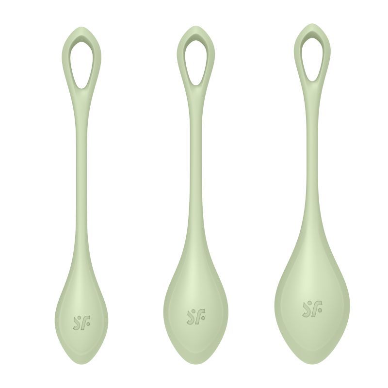 Satisfyer Yoni Power Balls 2 Green 3 Pc Set-9043866