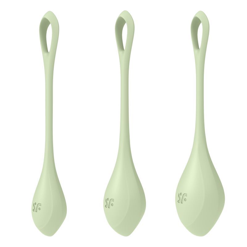 Satisfyer Yoni Power Balls 2 Green 3 Pc Set-9043866