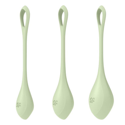 Satisfyer Yoni Power Balls 2 Green 3 Pc Set-9043866