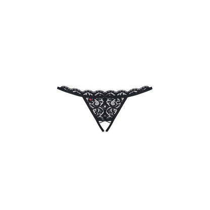 Crotchless Lace Thong 831 Black-7023-L/XL-BLK