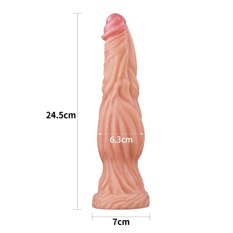 Nature Cock 9.5in Dual Layer Huge ALIEN Silicone Dildo-LV411025
