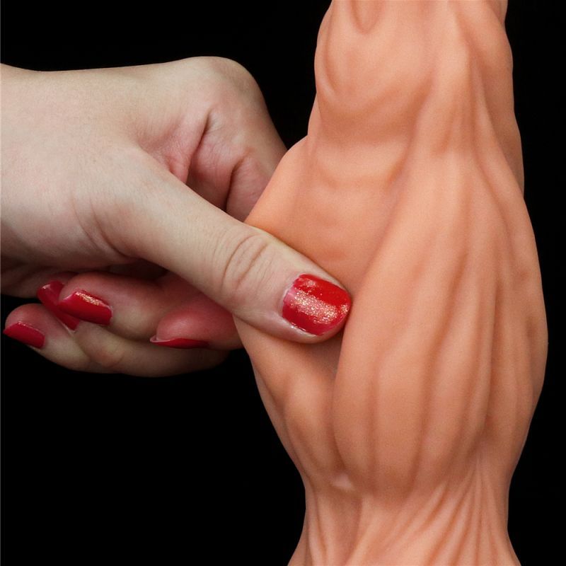 Nature Cock 9.5in Dual Layer Huge ALIEN Silicone Dildo-LV411025
