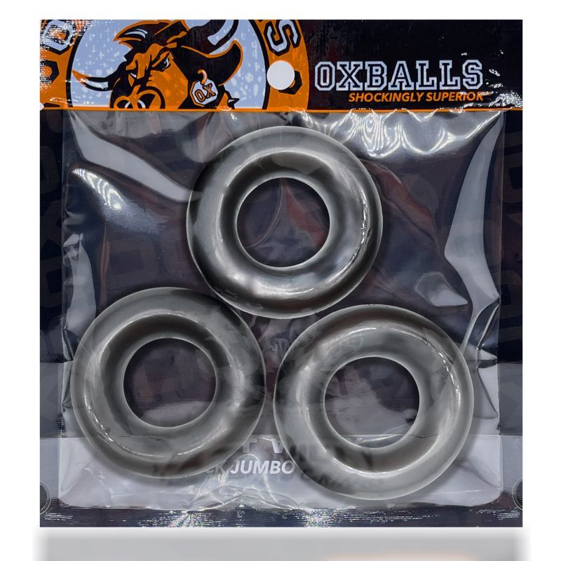 Fat Willy 3 Pc Jumbo Cockrings Black-OX-3065-BLK