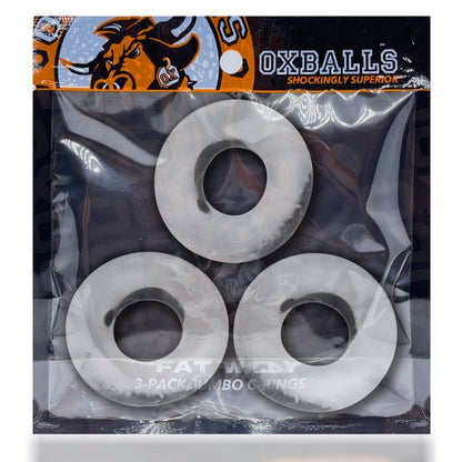 Fat Willy 3 Pc Jumbo Cockrings Clear-OX-3065-CLR