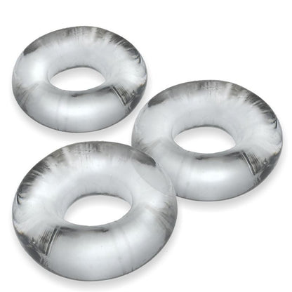 Fat Willy 3 Pc Jumbo Cockrings Clear-OX-3065-CLR